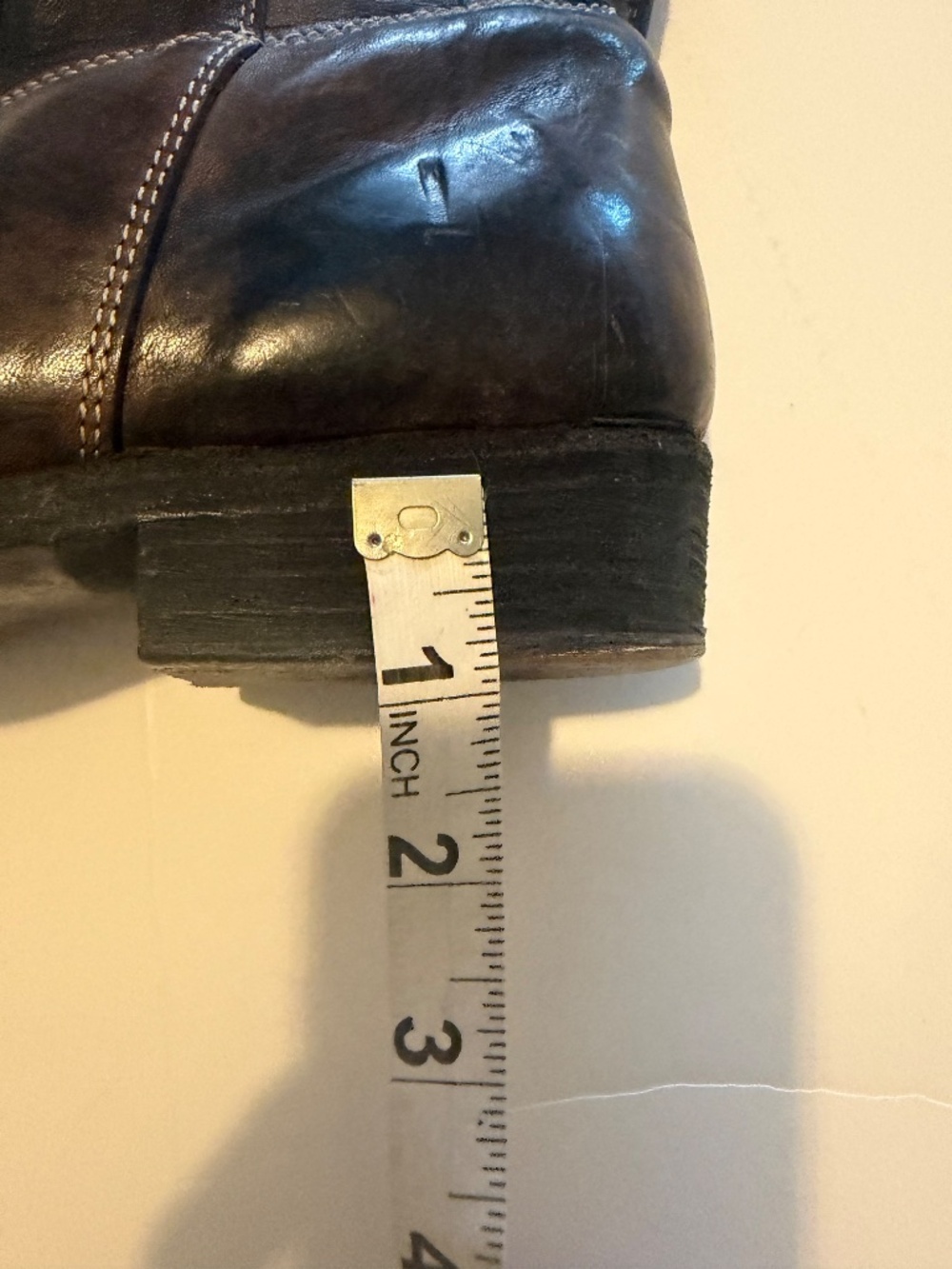 Women’s Brown Leather & Suede Tall Riding Boots – Size 38 - Picture 11 of 16